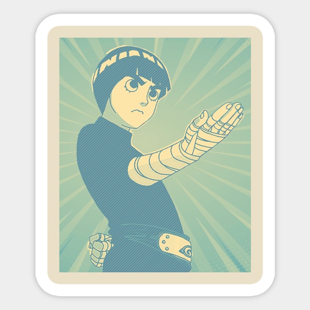 rock lee Sticker by DinoZard